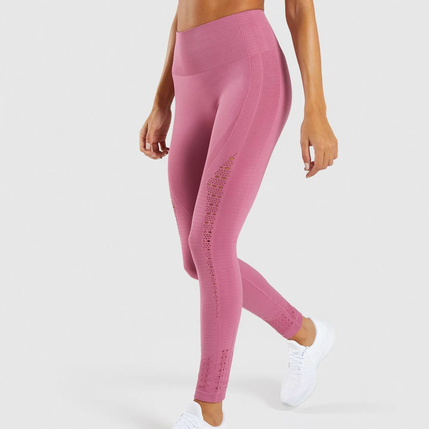 pink hollow out leggings