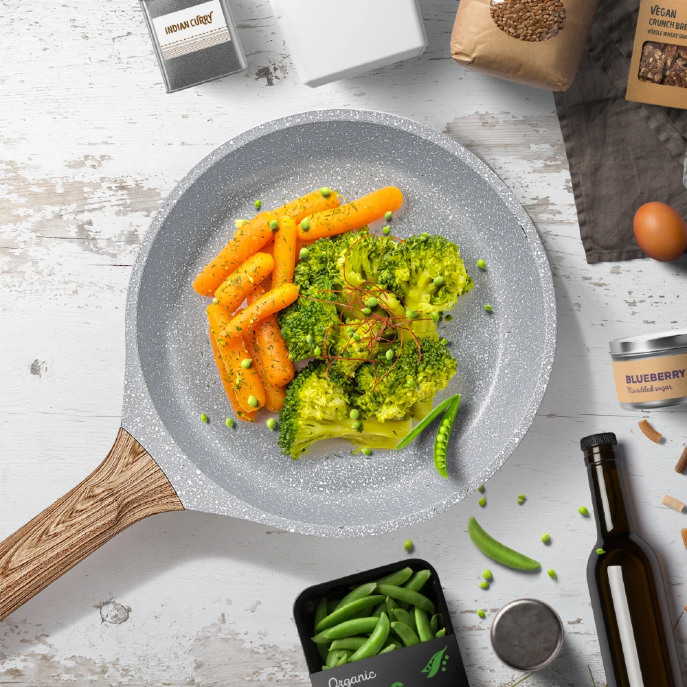 Factory Direct  Coating Nonstick Aluminum Cookware Non Stick Deep Saute Pan Frying Pan