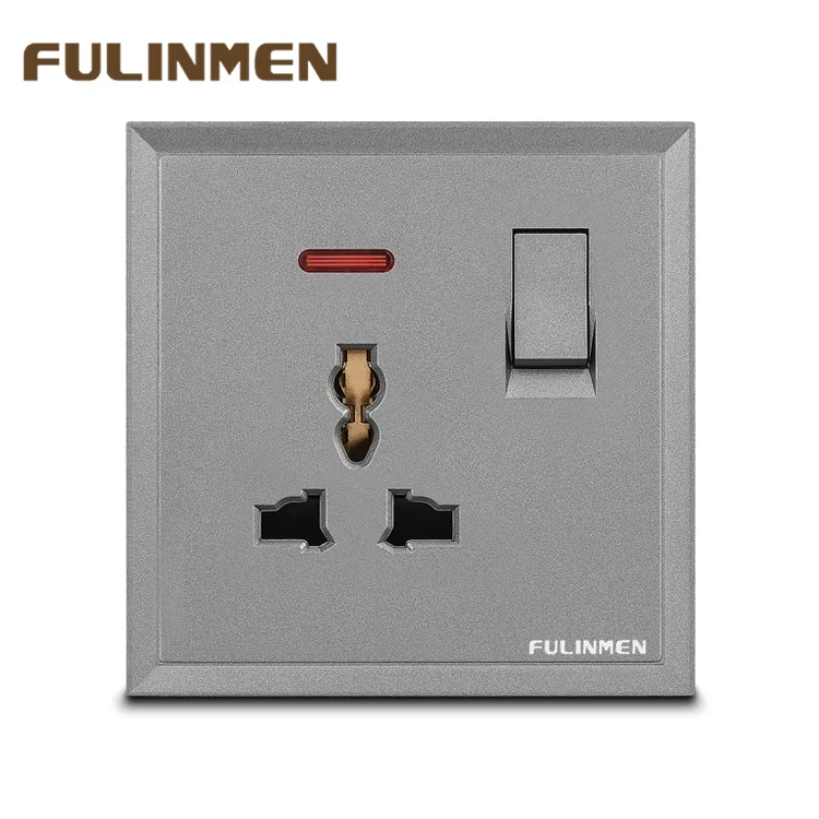 Fulinmen Universal Switch Socket Protection Wall 13a Multi Pin Socket Switch