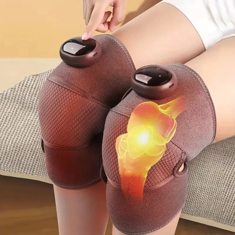 Portable Knee Health Care Professional Heated Vibration Full Coverage Hot Compression Knee Joint Wireless Knee Leg Massager