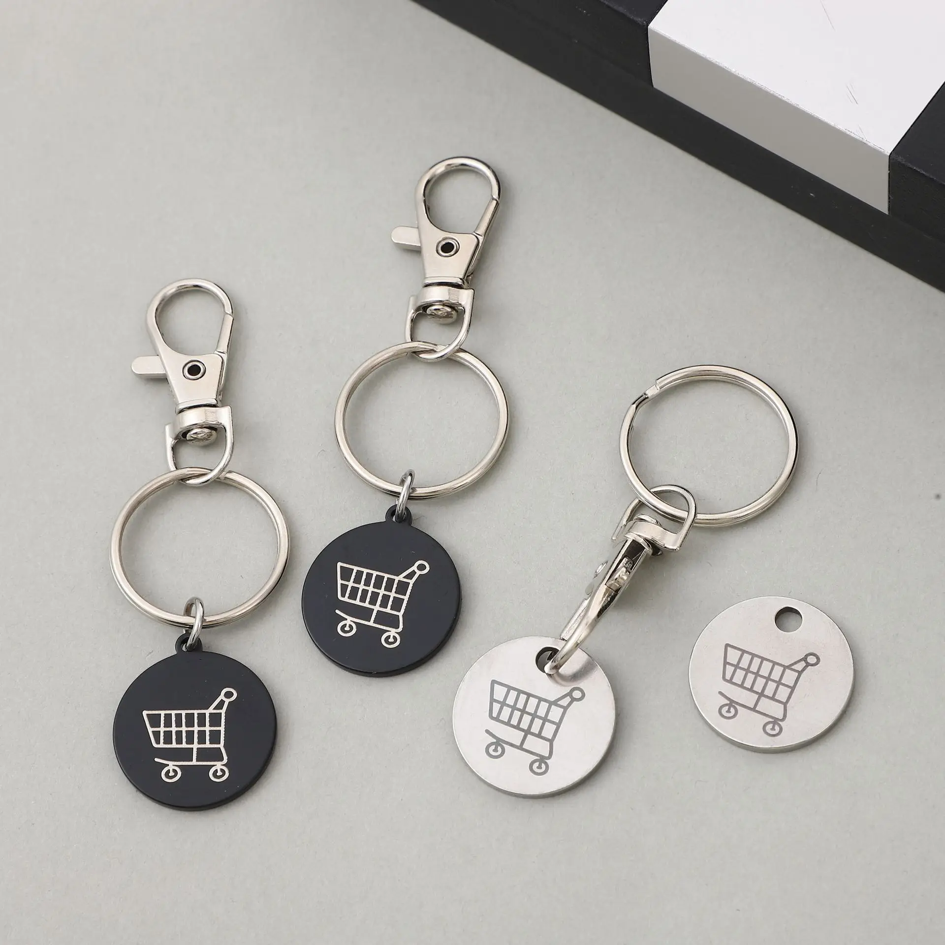 Shopping Trolley Customised Trolley Tokens Custom Laser Metal