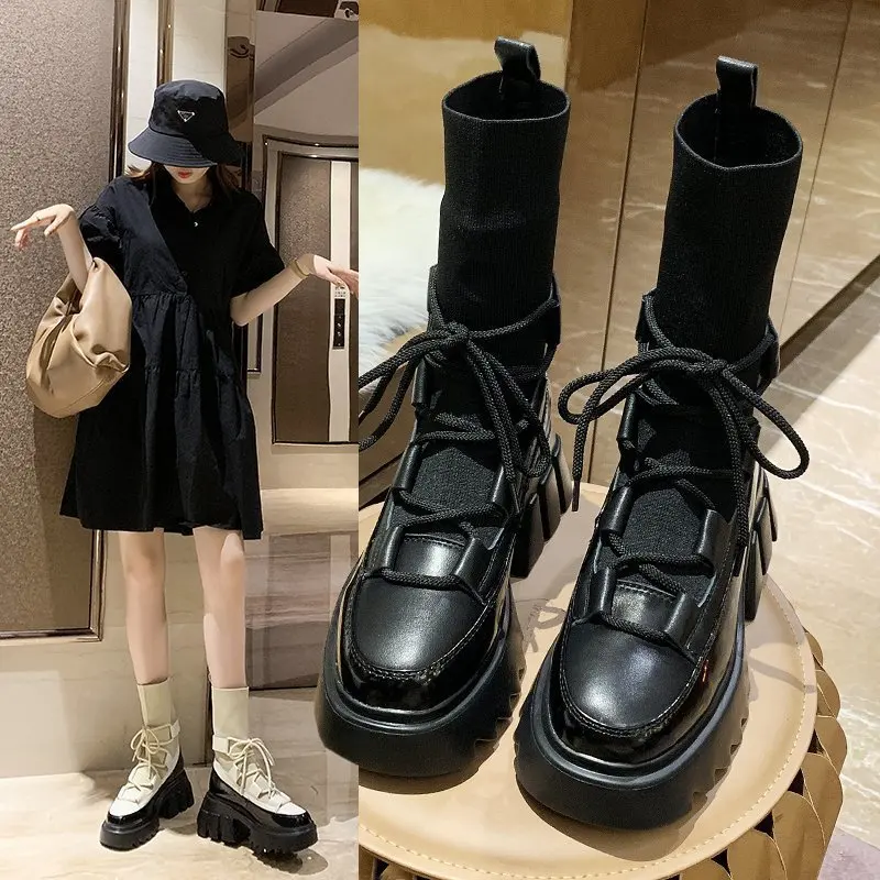 Zapato de salon para mujer en piel y charol negro tacon 5