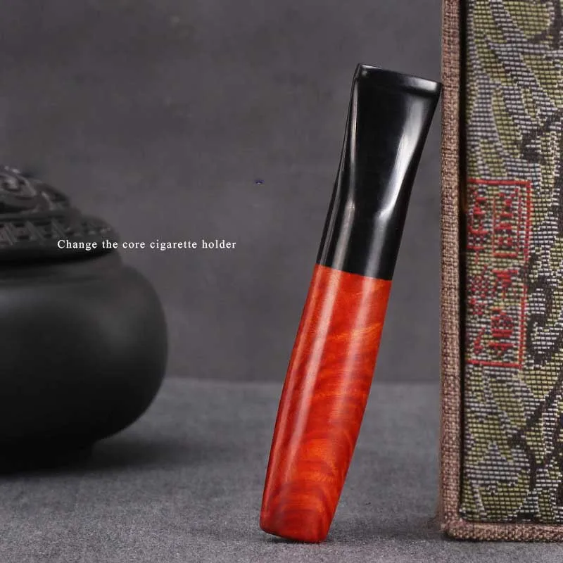 Stone Nanmu 9MM Recore Cigarette Holder Removable Filter Solid Wood  Cigarette Holder