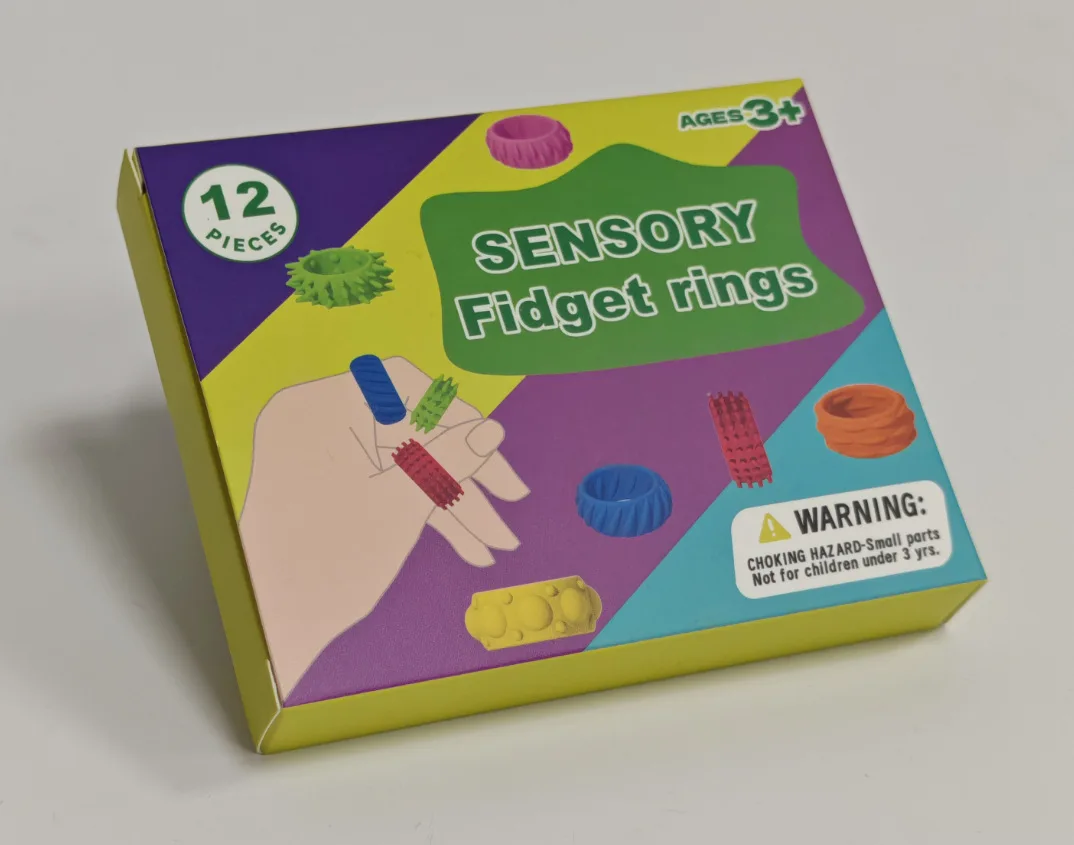 12 Fidget Ringe Gegen Stress - Diskret & Beruhigend Für Kinder & Erwachsene!