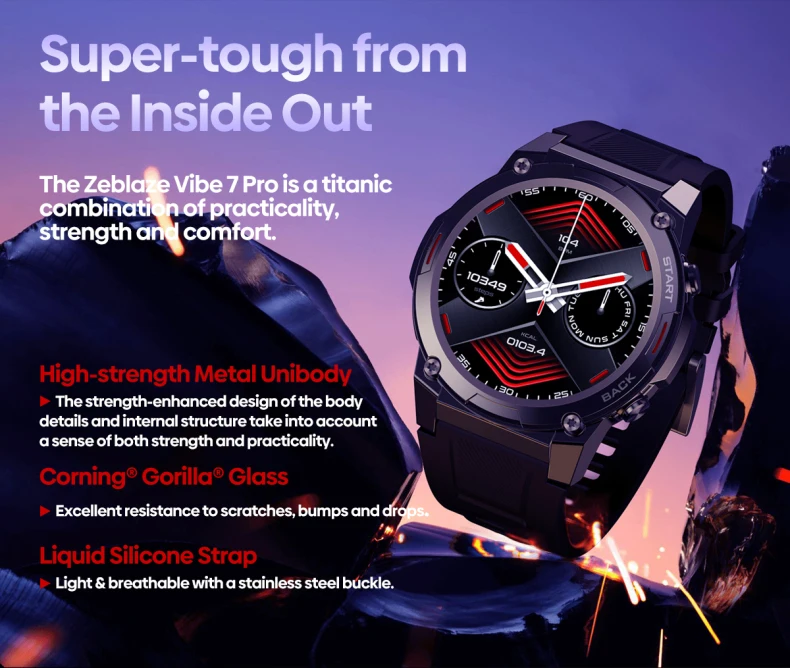 Zeblaze Vibe 7 Pro Smart Watch 1.43 Inch AMOLED Display Hi-Fi Phone Calls Toughness Smart Watch (5).jpg