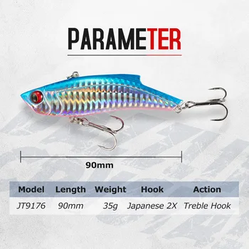 Stainless Steel Artificial Hard Bait Long-Casting Fast-Sinking VIB 9cm/35g Snakehead Mandarin Fish Lure Cross-Border Factory – Hard Lure – view 3