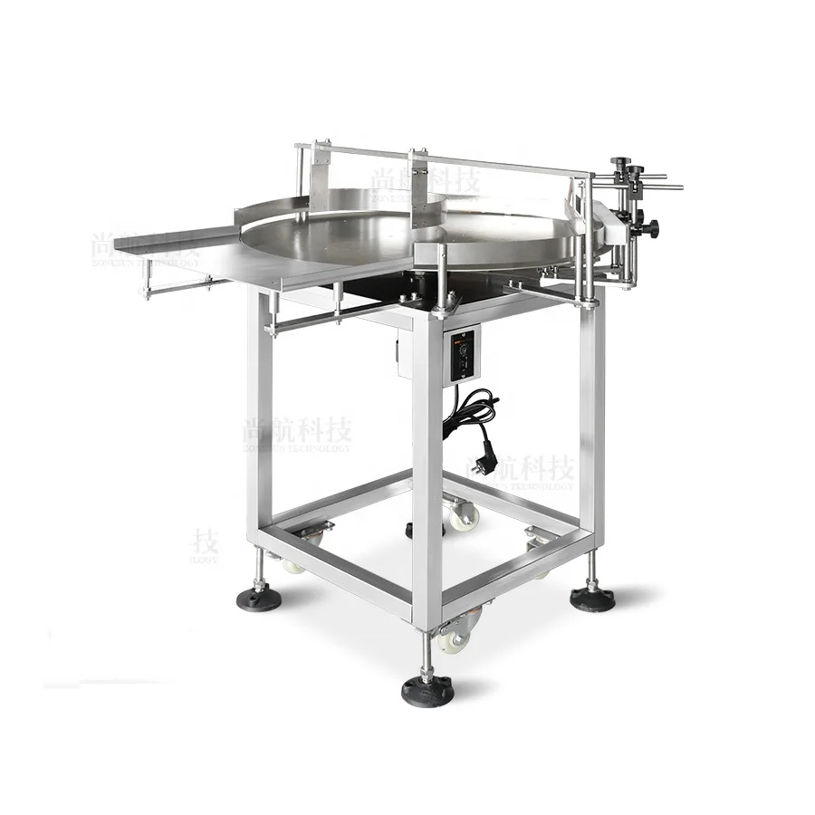 Automatic Stainless Steel Rotary Sorting Table Glass Bottle Unscrambler Machine