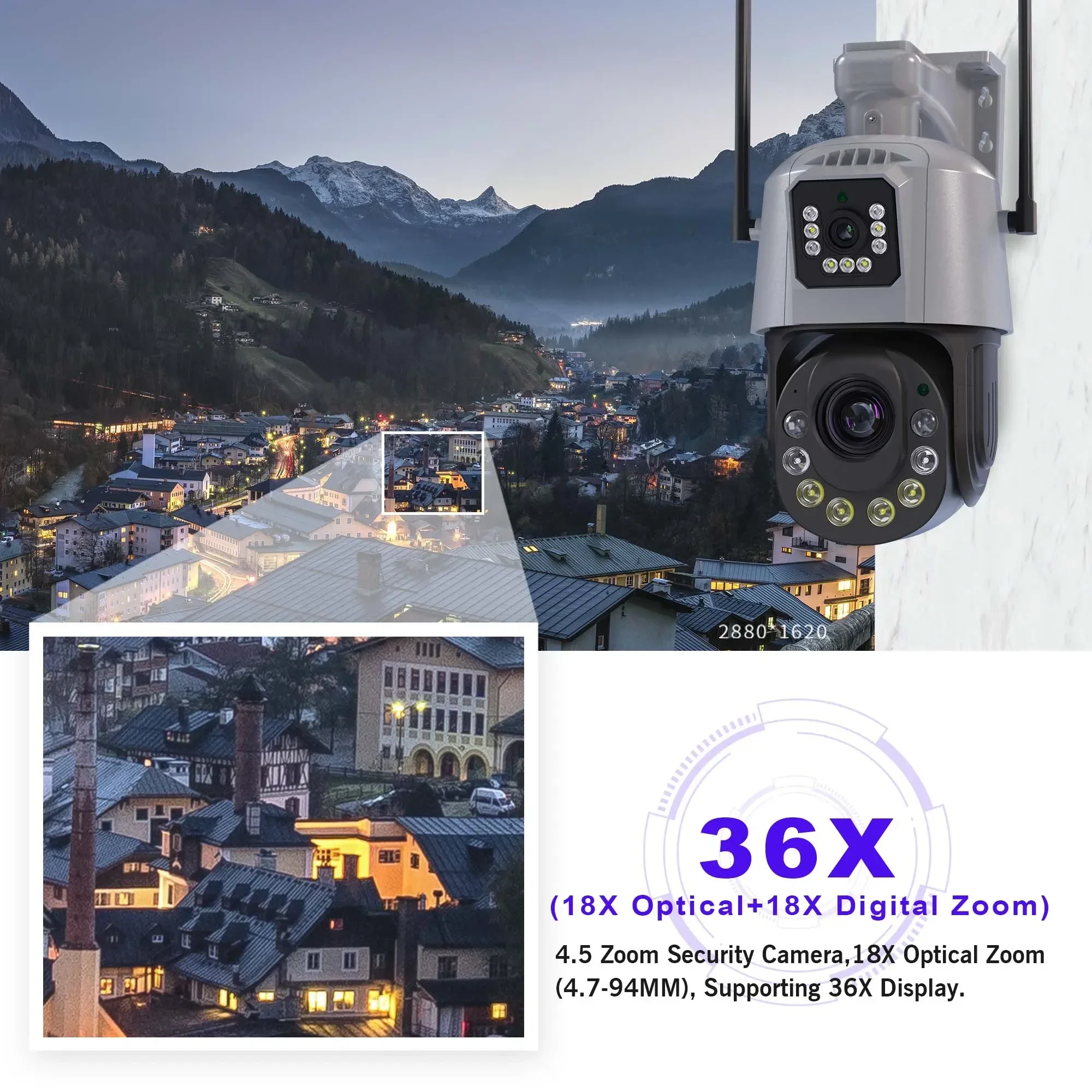 XM Icsee 6mp 36x 18x Optical Zoom Wireless Dual Lens Cctv Camera 36x 18x Optical Zoom 6mp Wifi Dual Lens Ptz Network Camera