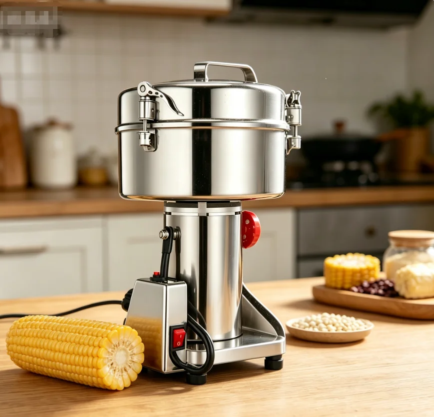 Multi-Purpose Electric Vertical Grain Grinder Stainless Steel Spice Coffee Bean Corn Soybean Peanut Grinding & Crushing Machine