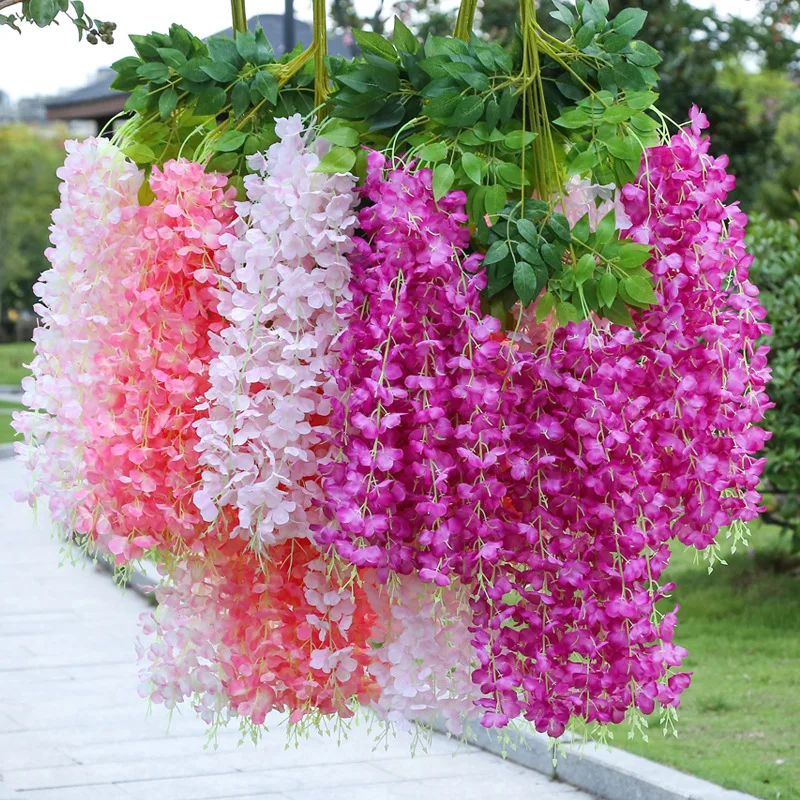 Wisteria Artificial Wisteria Artificial Hanging White Wisteria For