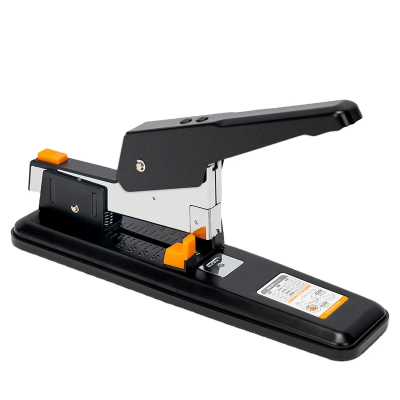 Deli 0290 black heavy duty stapler large thicken effortless stapler for ...