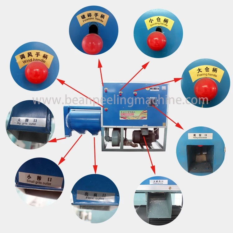 Small Scale Maize Milling Machine Corn Peeling and Grinding Machine