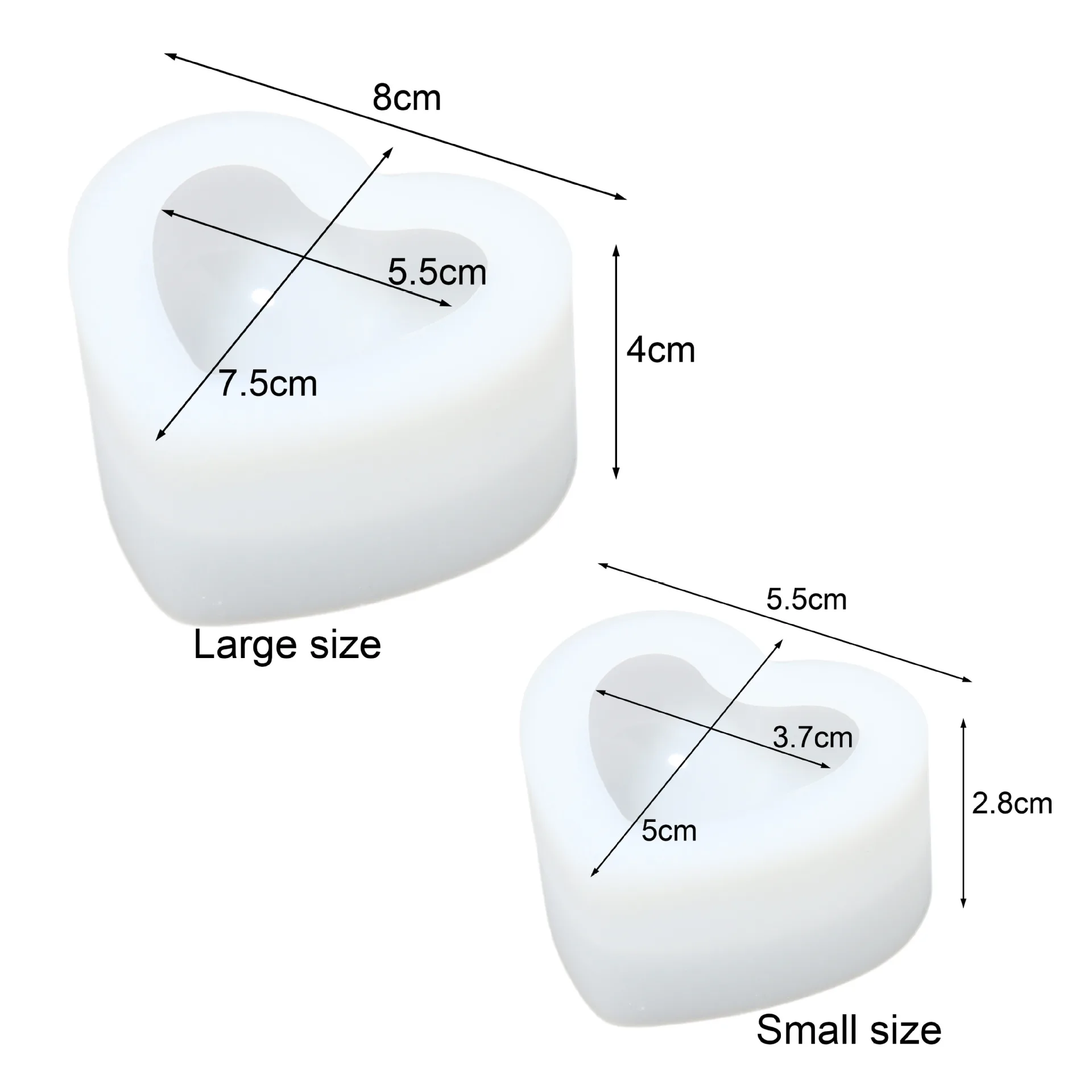 DIY Heart-Shaped Silicone Mold Non-Stick Heat Resistant Non-Toxic Reusable Sustainable Aromatherapy Plaster Tabletop Decoration supplier