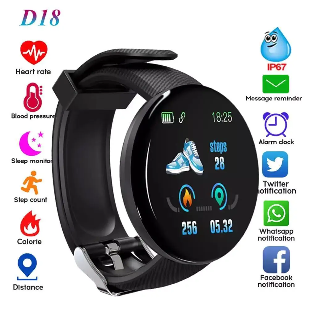 d18 smart watch bt4.0 waterproof bracelet blood Alibaba