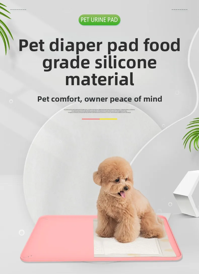 Can Be Reused Pet Diaper Training Pad Anti Overflow Bowl Mat Portable Pet Waterproof Silicone Mat manufacture