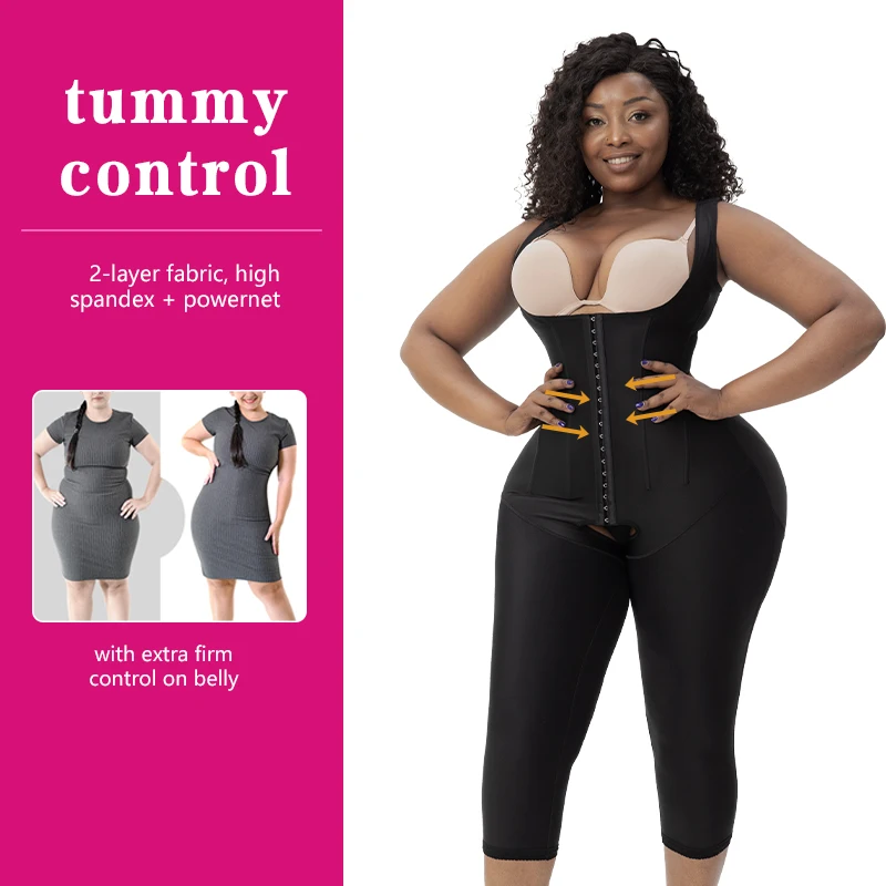 Stage 1 Open Crotch Tummy Control Butt Lifting Estilo Chaleco Reductor Abdom Colombia Fajas Para Levantar Gluteos Shapewear