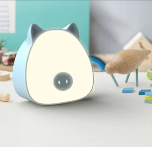 USB Rechargeable Night Lights Cute Piggy Bedside Lamp Decor Rechargeable Color Changeable LED Night Lamp for Kids