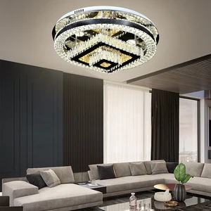 Nordic Modern Stainless Steel Crystal Indoor Bedroom Hotel R Decorative Led Ceiling  Light