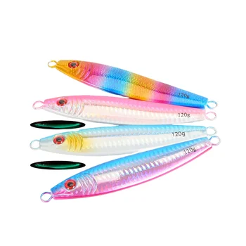 Iron-Plate Lure Snake-Shaped Model S 4 Colors Slow-Rolling Long-Cast Laser Metallic Lead Fish Hard Bait Hooks Bass Night-Glow – Metal Jig – view 2