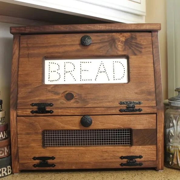 Rustic Vegetable Bin Potato Storage Cupboard Primitive Kitchen 