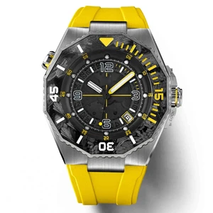 Oem Custom Watch Luxury Carbon Fibre Marine Diving 30ATM Man Watch Automatic Super Luminous Sports Wrist Watches