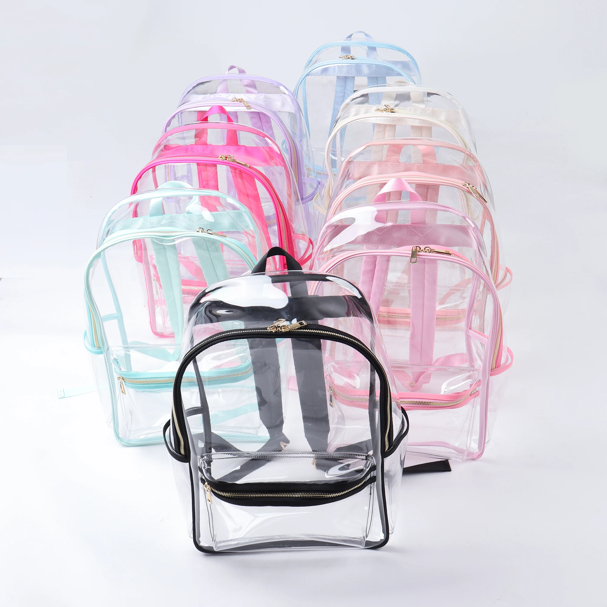 Mini Backpack Pink Clear Campus Backpack Tinyat Cute Clear Mini
