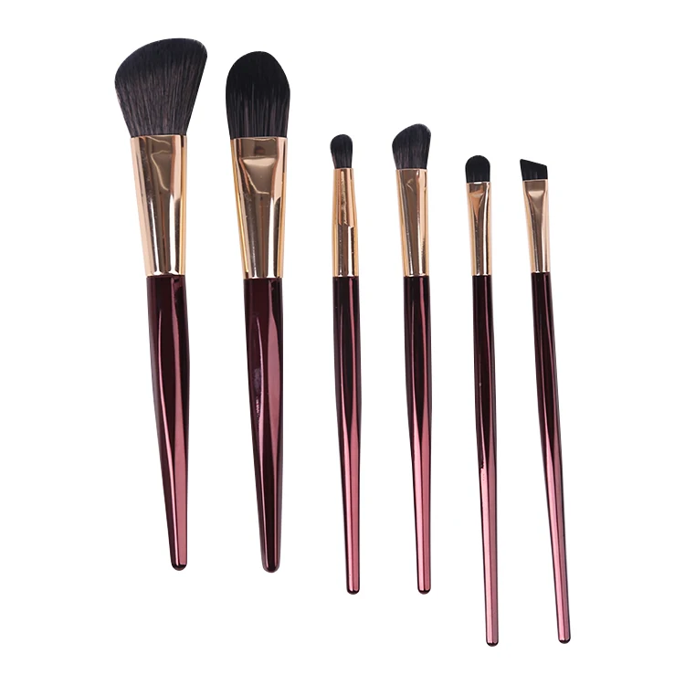 Natural high quality full face 6PCS cheap foundation brush makeup set