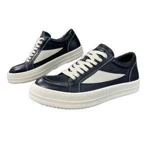 2026 Men's Pure Cotton Lined Leather Rickowens Street Fashion Trend Versatile New Product Release Slow Walking Casual Shoes