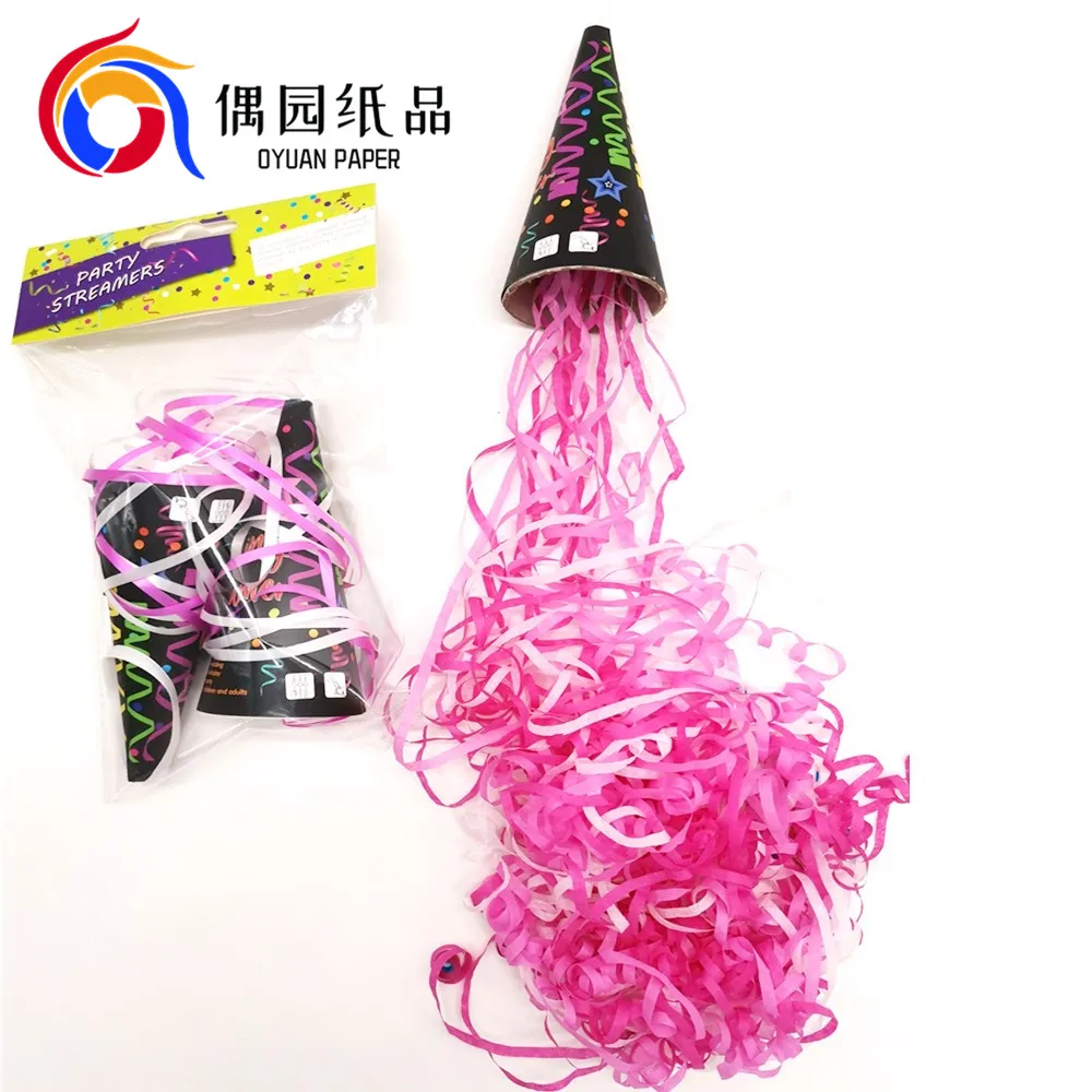 Pull Confetti Colorful Streamer Ice Cream Spider Silk Ribbon Fireworks for Party Decoration Celebration
