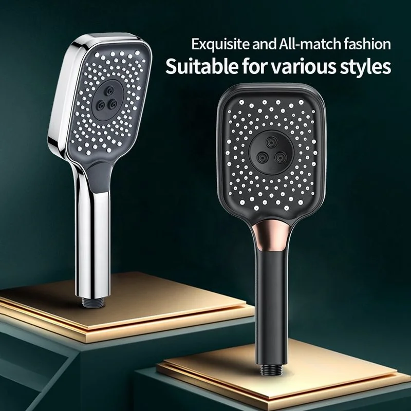 Modern Chrome Finish Square Handheld Shower Head Wholesale Bathroom ...
