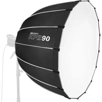 TRIOPO KP2-90 KP290 90cm Portable Quick Release Deep Parabolic Softbox W/ Bowens Mount for Photography Studio Video Flash Light