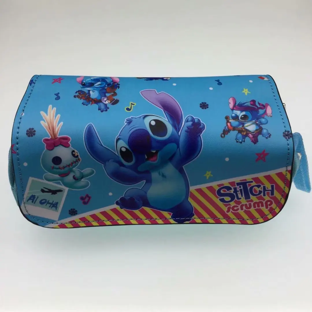 Фон для детских фото в стиле детский Stitch пенал с двойной молнией, Студенческая обувь для мужчин и женщин большой емкости для учебы пенал