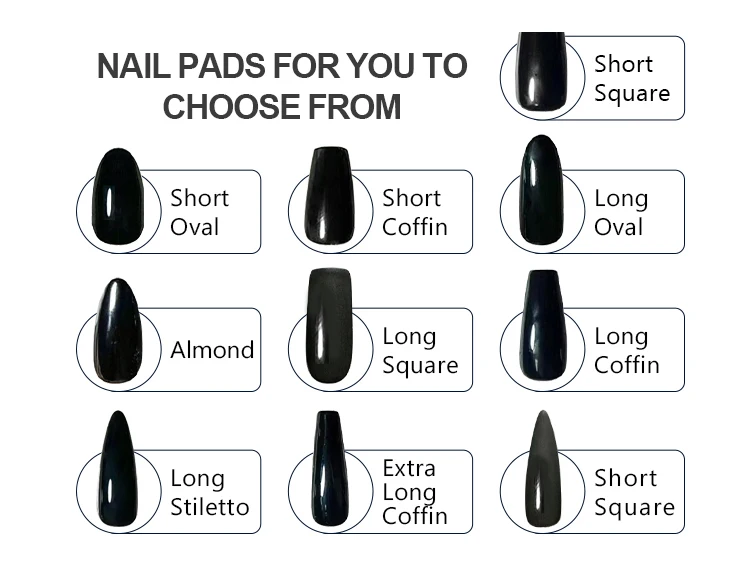 Luxury Coffin False Nails Art Acrylic French Artificial Fingernails