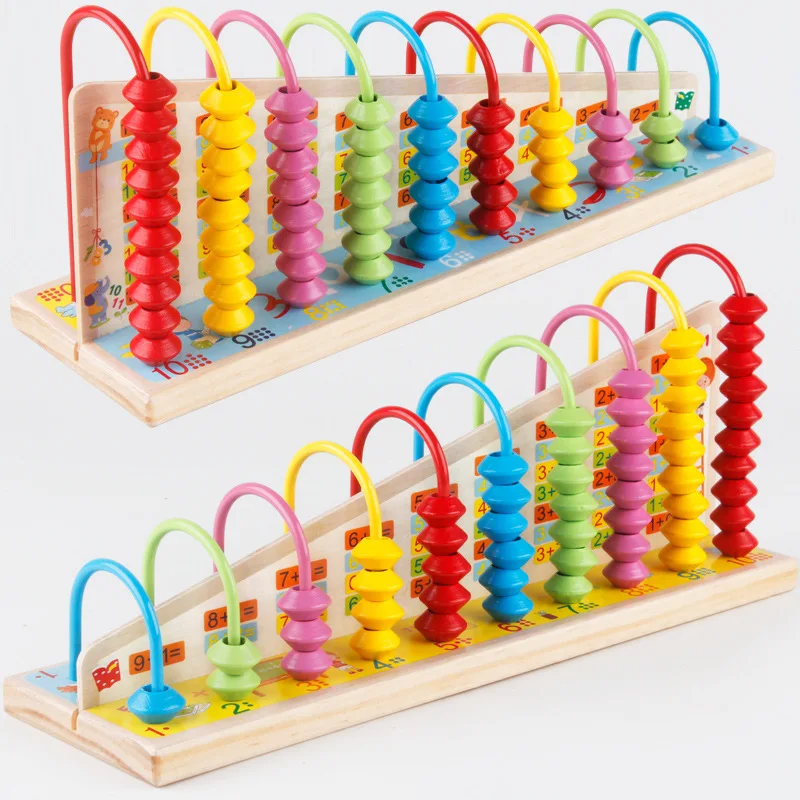 CORNICE In Legno Abacus numero apprendimento giocattolo matematica calcolo Insegnamento Educativo 