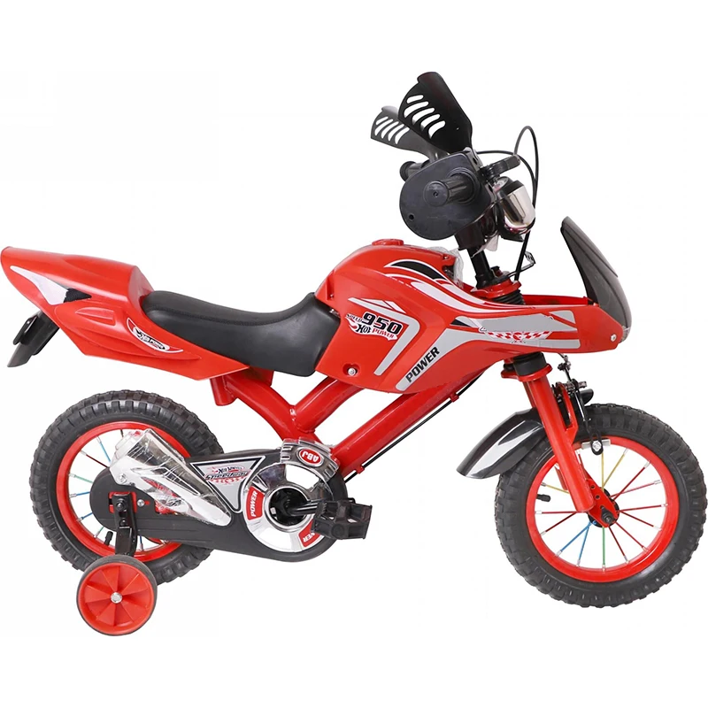 Vélo Enfant Velo Moto Cross 14 Pouces Gros Moto Style Enfants