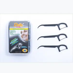 Daily Care Natural Bamboo Floss Toothpick Fresh Breath Mint Flavor Interspace Flosser Best Price ST2001B