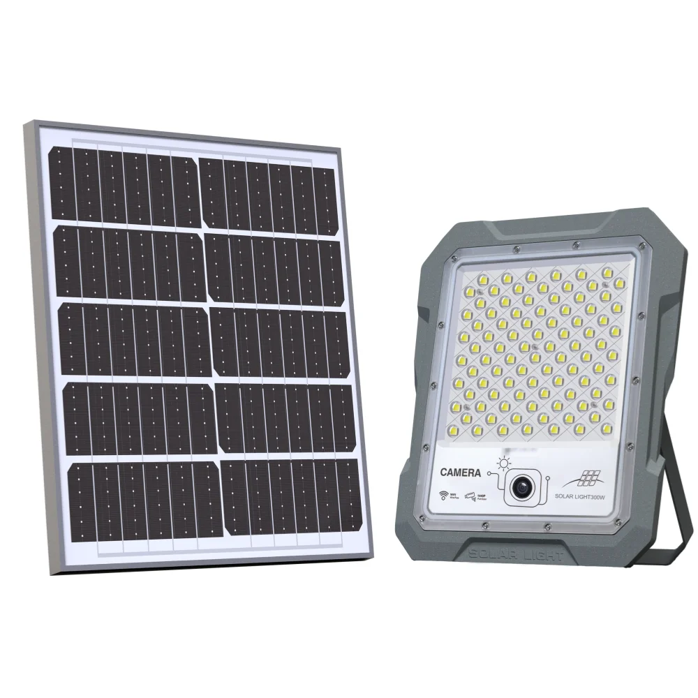 Ip65 Waterproof Solar Flood Light Outdoor Remote Control 100W 200W 300W 500W 800W Solar Light With Camera