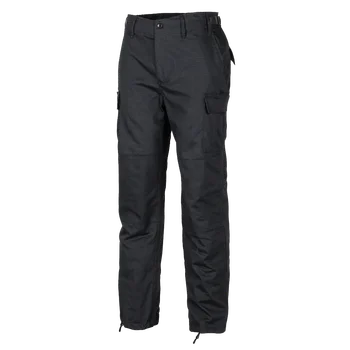 Heavy weight industrial fashion double knee Ripstop black security workwear trousers custom mens tactical security uniform pant