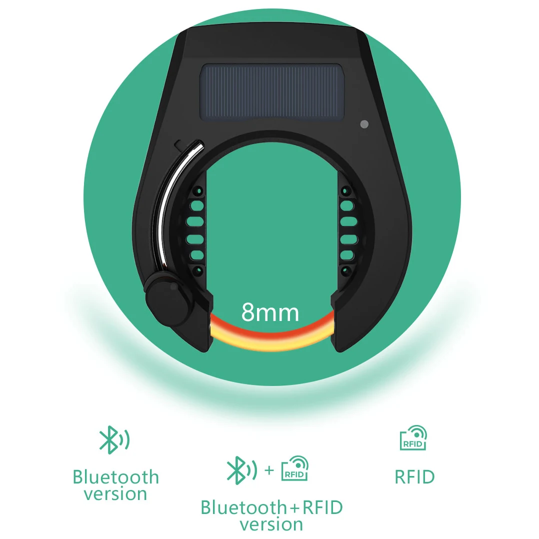 Real Time App Control Smart Candado De Bicicleta Bluetooths Unlock Bicycle Personal Anti Theft Bike Solar Panel Lock