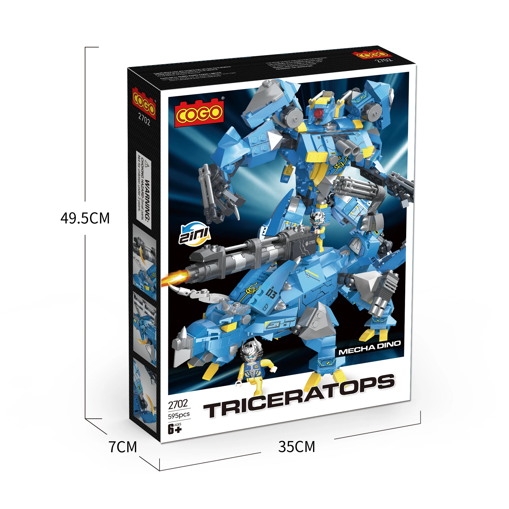 コロロ COGO 2702 One Becomes Two Building Blocks - Dinosaur Puzzle