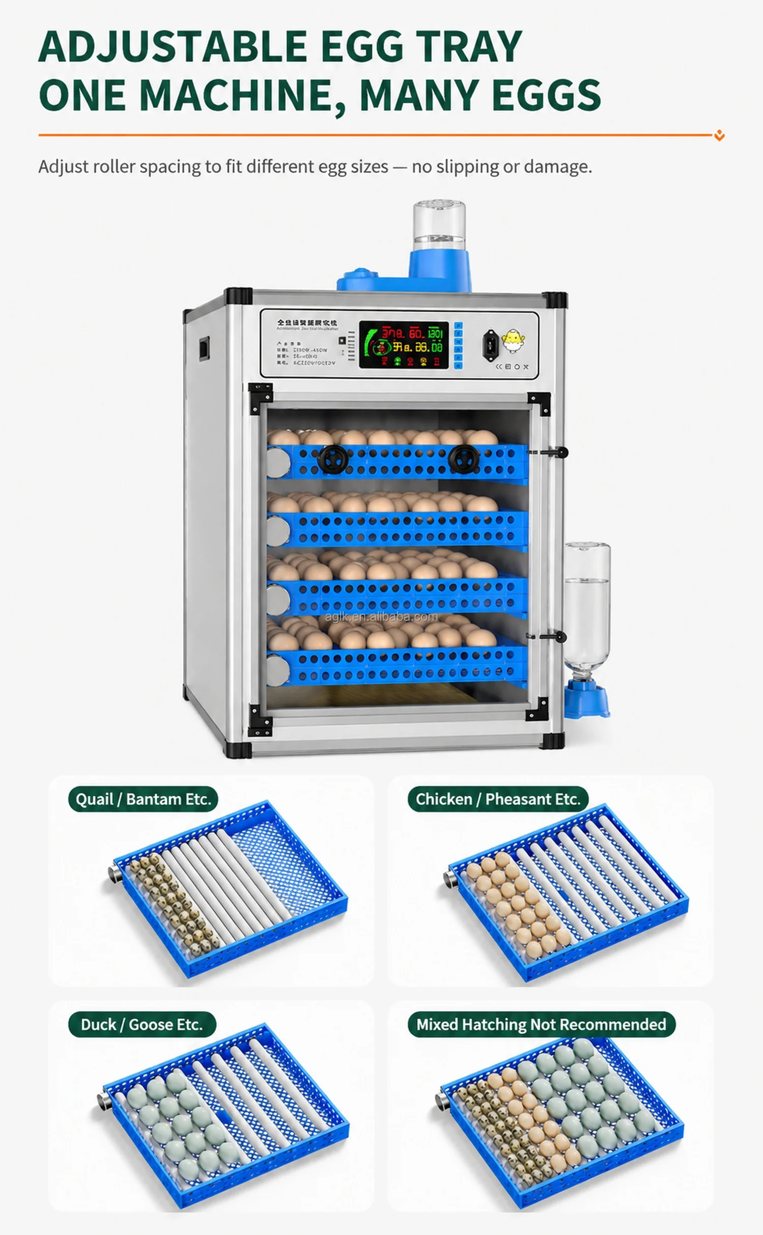 Goose & Ostrich Egg Incubator 70–420