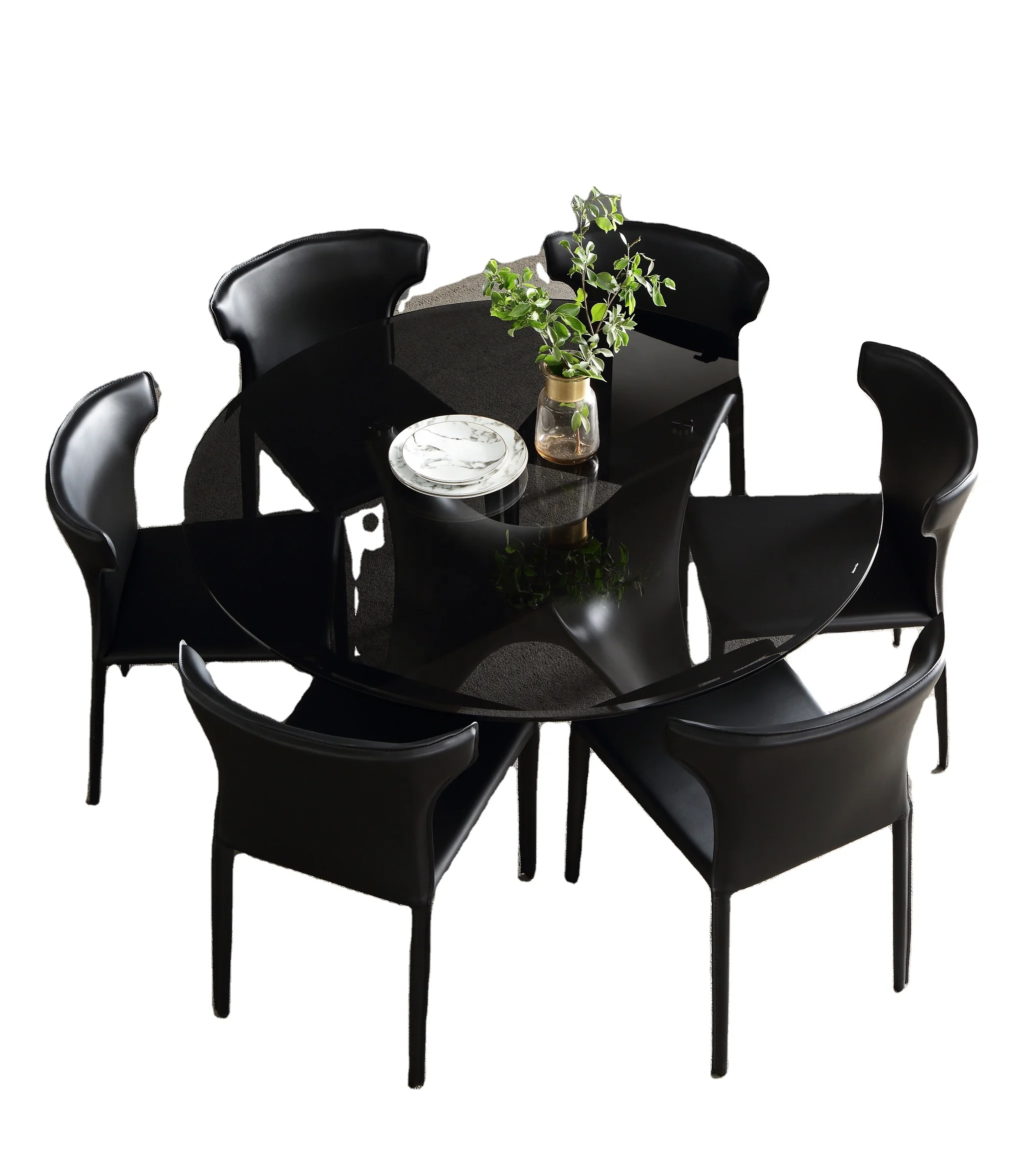 Home Furniture Luxury Round Glass Dining Room Table Sets With 6 Chairs Buy Dining Room Sets