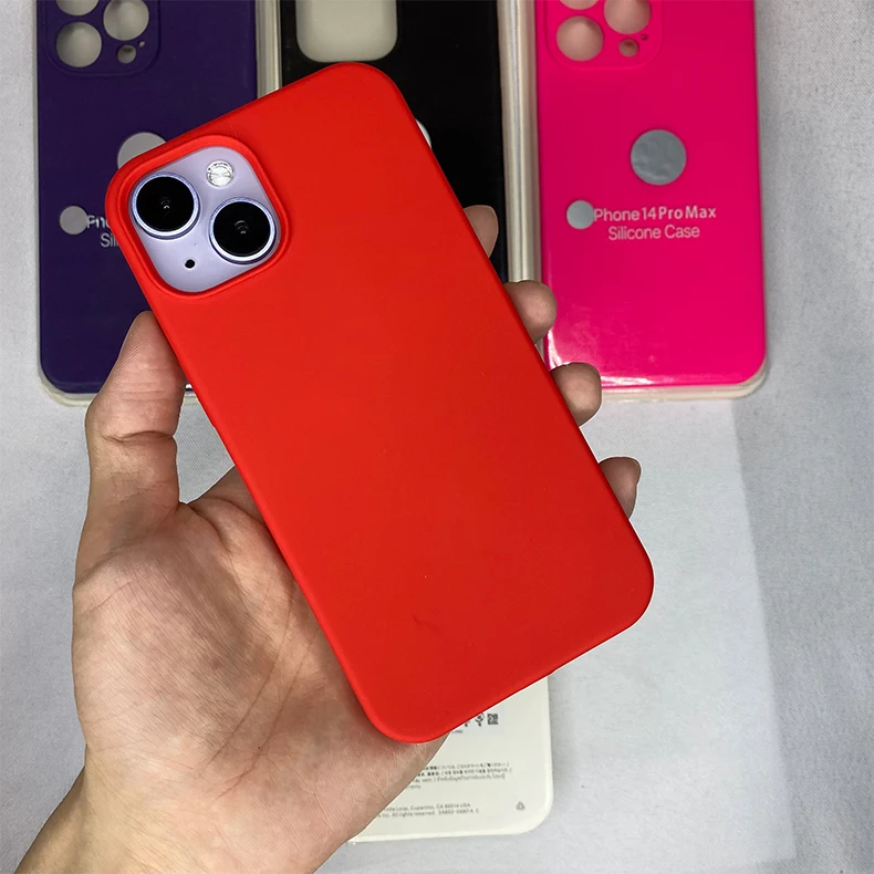 Liquid Silicone Phone Case Silicon Case With Packaging Logo For Iphone