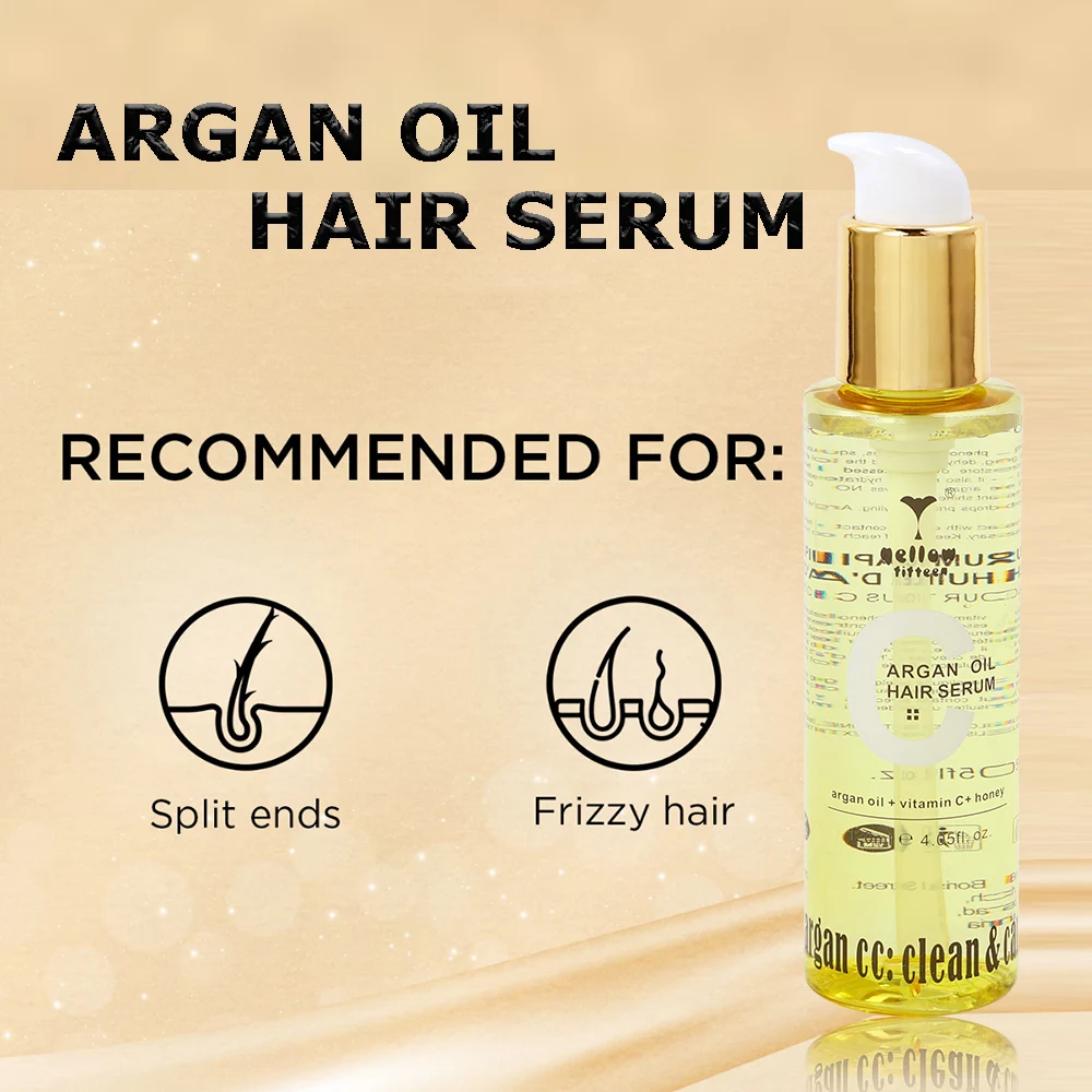Private Label Customized Smooth and Soft Hair Natural Argan Honey Vitamin Hair Care Oil