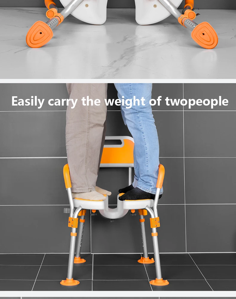 product wholesale adjust shower chair aluminum bath chair for the disable bathroom seat chair for shower bathroom stool-8