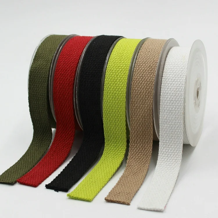 Wholesale Manufacture 38mm Cotton Jacquard Woven Strap Tape Custom 25mm Cotton Webbing Bag Belts