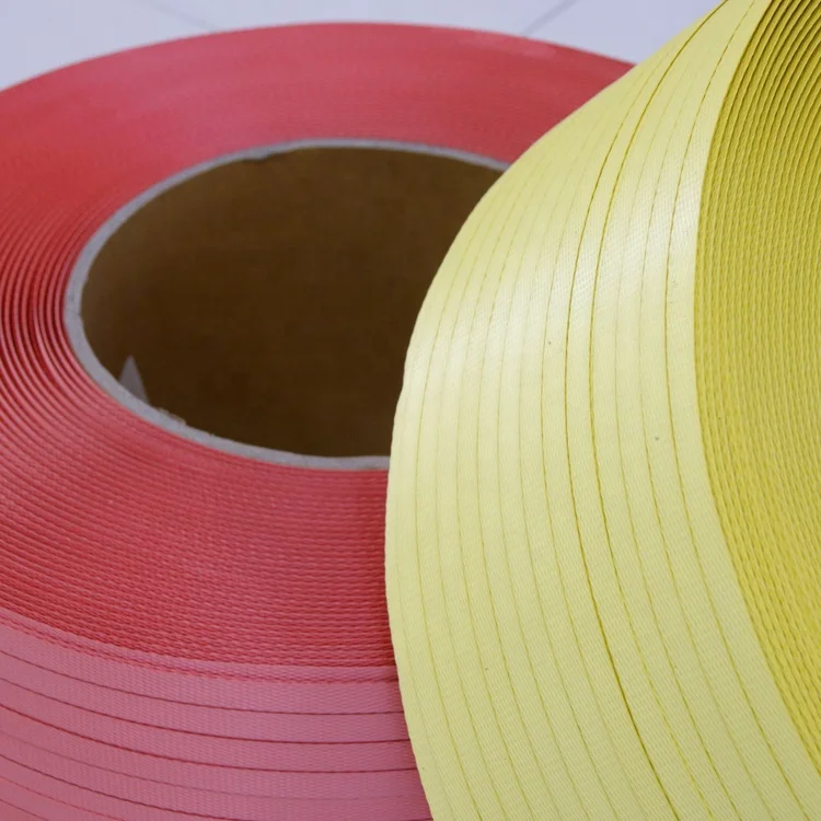 Custom High Strength 12mm Polypropylene Strapping Band  Embossed Plastic Strap Roll Print Logo Packing Strap for Logistics