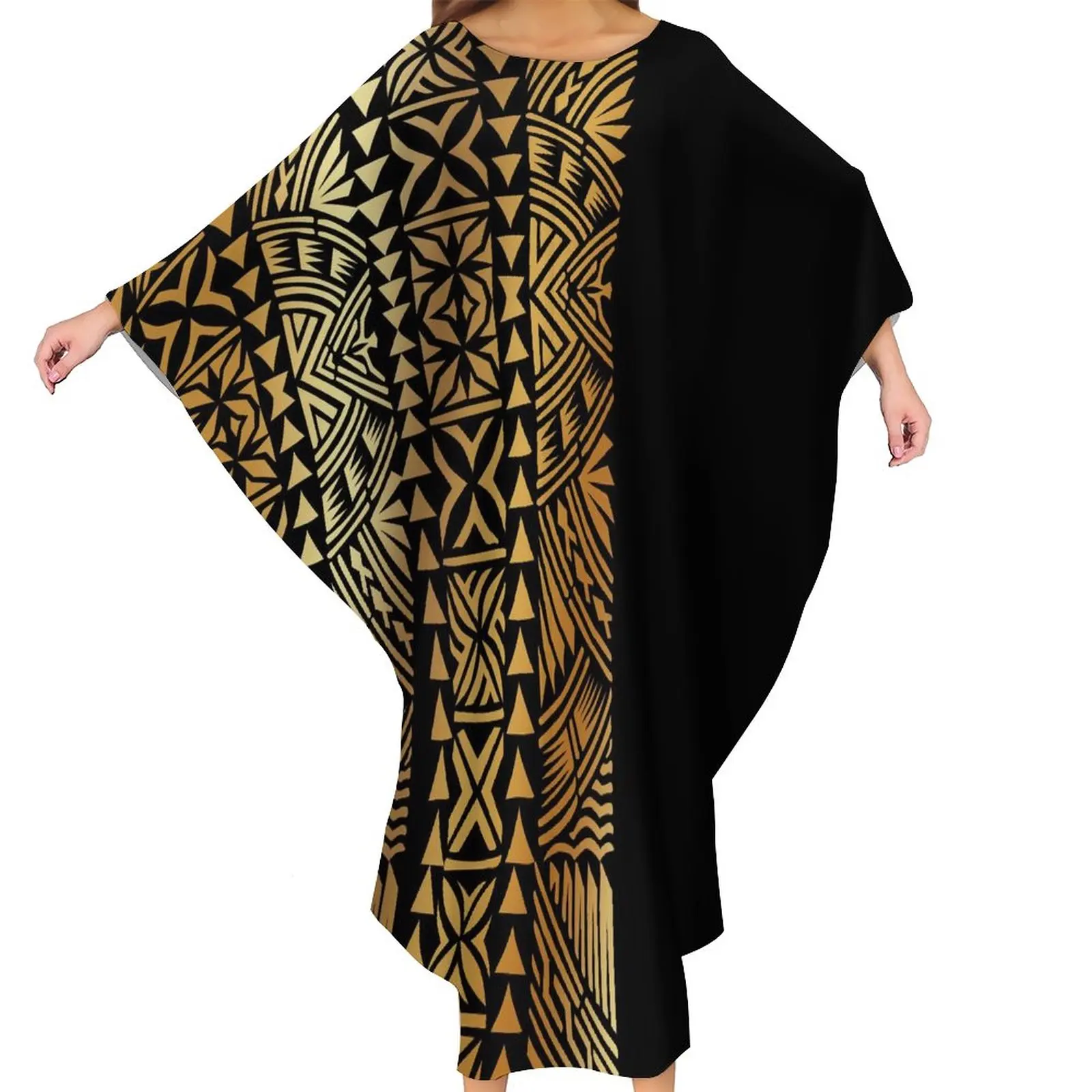 white christmas dresses Long Poncho Gown in Dandelion Yellow/Hot Pink Shade, Design GWN #460 Pink / Size L main image 0