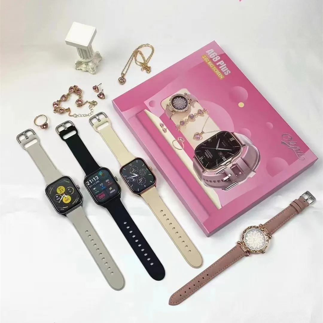 Rose Gold Apple Watch In Regalo A68 Smart Watches Plus Lady Girl