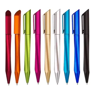 Wholesale Creative Multi-Color Spray Painting Advertising Gift Pen Custom Logo Triangle Sports Ballpoint Pen with Multi-Color